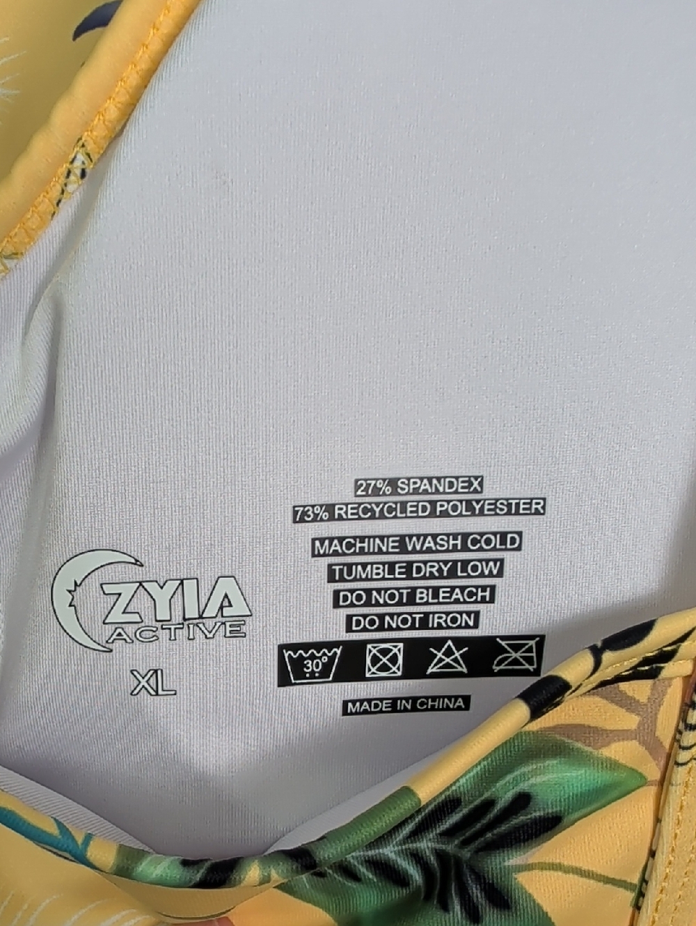 XL Zyia Active 2 Piece Athletic Outfit 16 18 Pants Sports Bra Floral Ladies - Picture 2 of 12